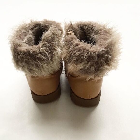 Zara beige faux fur cuffed  ankle  boots EUC  size 20(5) - Picture 5 of 6